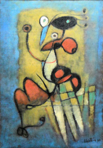 2000 - Uccello del tropico - Oil on canvas 50x35cm