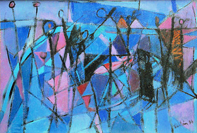 2008 - Paesaggio in blu - Acrylic on canvas 35x50cm